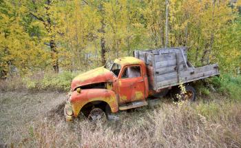 Discarded truck at Telegraph Creek in Northern British Columbia