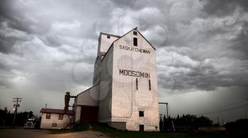 Prairie Storm Clouds Canada Saskatchewan Grain Elevator