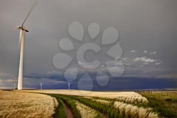Wind Farm Gull Lake Saskatchewan storm clouds energy