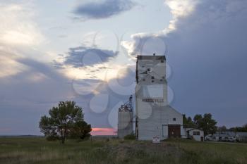 Prairie Storm Clouds in Saskatchewan Canada Grain Elevator