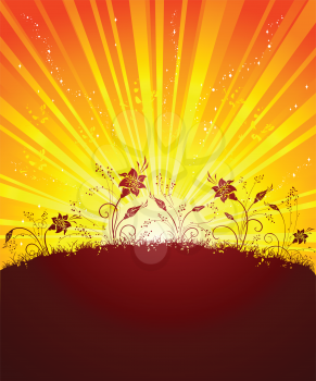Sunshine background. There is place for text.