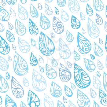Royalty Free Clipart Image of Raindrops