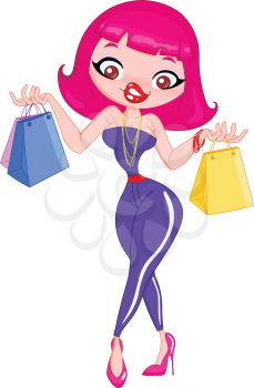 Fashionable shopping girl 