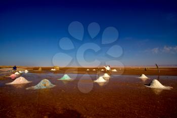 the salt lake desert in tunisia,chott el jerid