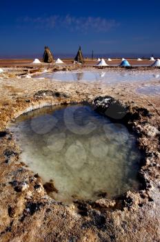 the salt lake desert in tunisia,chott el jerid