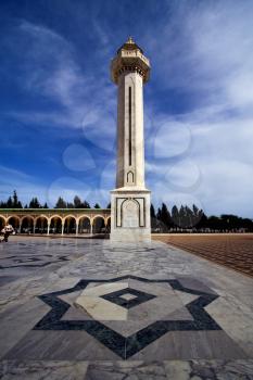 tower in burguiba grave in monastir tunisia