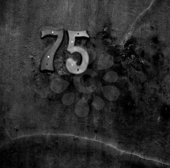 in south africa close up of the blur number in     a wall  house like texture background