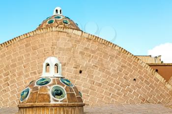 in iran the old building roof of the antique tradition  bath  