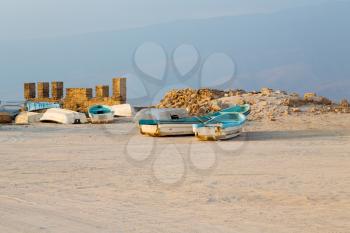 near sandy beach sky        and slippers in oman arabic sea  
