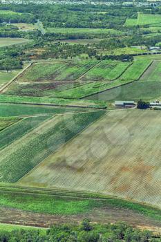 texture in australia field of cultivation from the air 