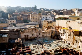 blur in morocco africa the antique tannery near the medina 