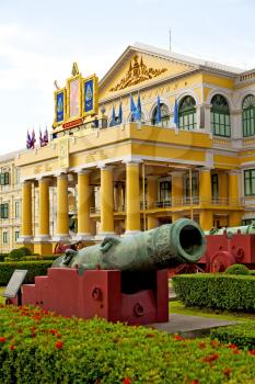   cannon bangkok in thailand   architecture  garden and temple steet
