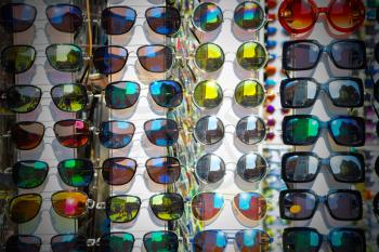 in london glass and sunglasses in the light and reflex