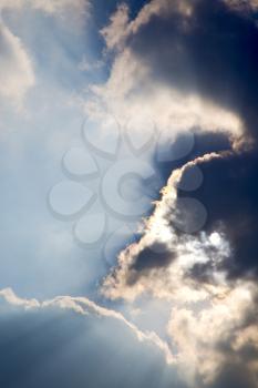 milan lombardy italy  varese abstract   ckoudy sky and sun beam