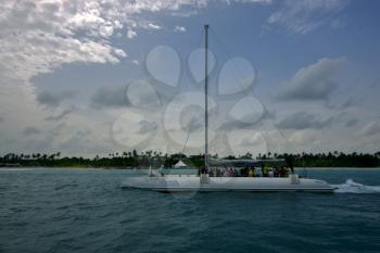 sailing water boat yacht and summer in   republica dominicana 