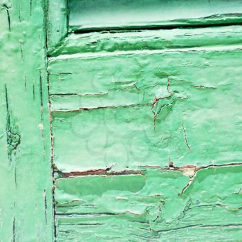 abstract texture of a     green  antique wooden     old door 