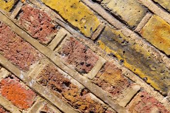in london    abstract texture of a ancien wall and ruined brick