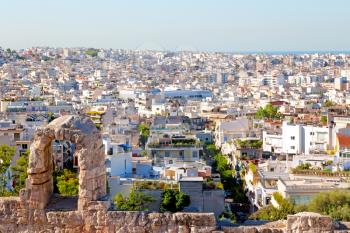 in the old europe greece and congestion of  houses new architecture 