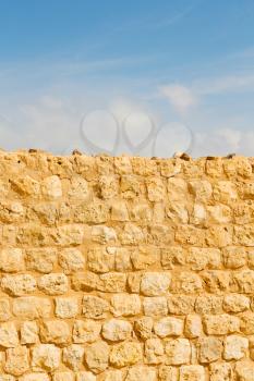   near   house and block building abstract background in oman the old wall