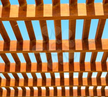 in oman the wooden abstract roof near sky background