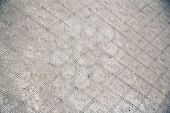 in the  legnano  street lombardy italy  varese abstract   pavement of a curch and marble