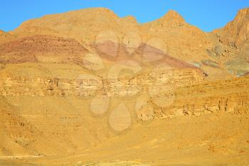 in   africa morocco the atlas dry mountain ground isolated hill valley