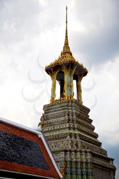  thailand asia   in  bangkok rain  temple abstract cross colors  roof wat  palaces     sky      and  colors religion      mosaic