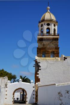bell tower teguise   lanzarote  spain the old wall terrace church  in arrecife
