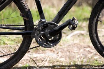 Photo of mountain bike. Close-up