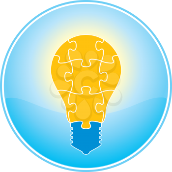 jigsaw puzzle light bulb icon