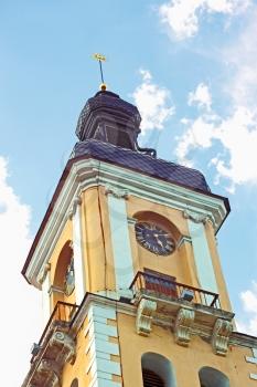 Clock tower in the old town of Kamianets-Podilsky, Ukraine