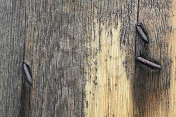 Wood , flooring , natural texture with rusty nails, old vintage 20435