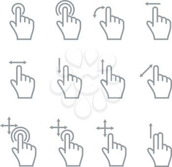 Hand Touch. Cursor. Simple Sign. Vector illustration