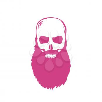 Hand Drawn Skull with beard Vector illustration EPS10