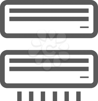Black airconditioner icons on a white background