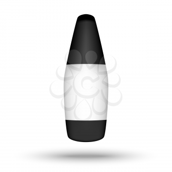 Alcohol black bottle template with empty label