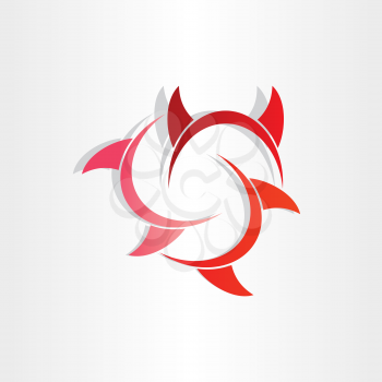devil horns abstract symbol icon design element