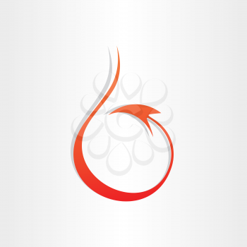 devil tail stylized icon red mascot symbol