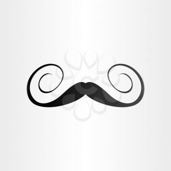 funny spiral mustaches abstract design element black stylish mask man