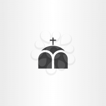 church or chapel cross icon design