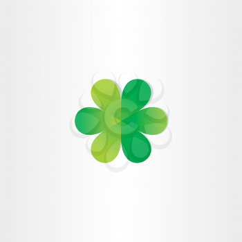 green leafs clover abstract symbol design