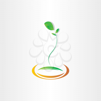 plant seed germination vector icon design