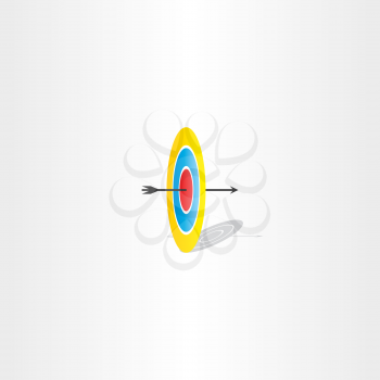 arrow and target sign vector logo symbol