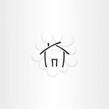 black icon house vector home symbol design