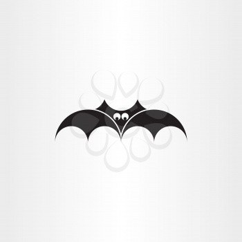 bat black icon logo vector design