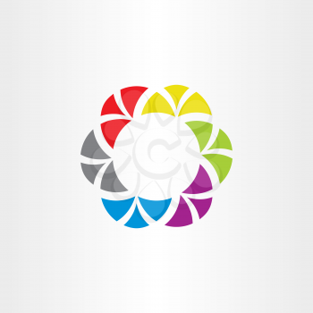 colorful abstract logo business circle symbol vector 