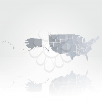 United States of America map background vector.