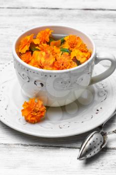 curative tinctures of summer treatment of marigold flowers