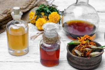 Medical extract decoction from the flowers of marigold