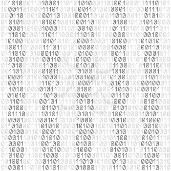 The programming black code on the white background